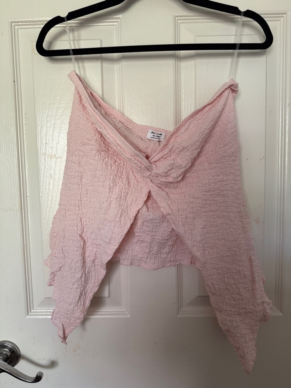 Cotton On Pale Pink Crinkle Twist-Front Camisole